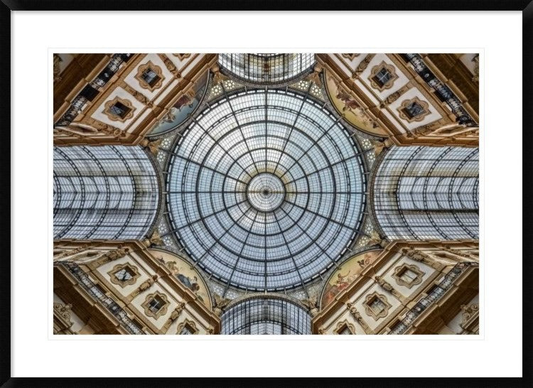 "Galleria Vittorio Emanuele Ii" Framed Digital Print by Renate Reichert, 38x27"