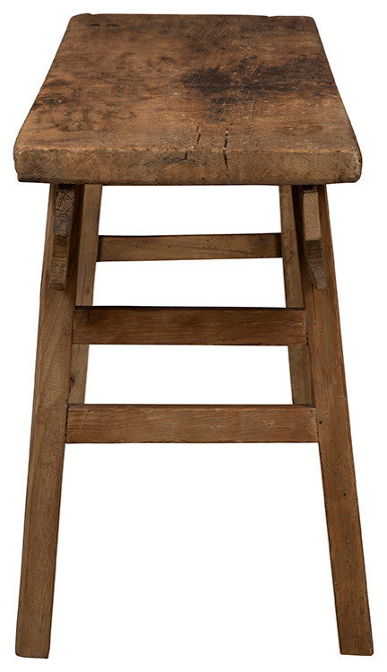 Large Peasant 82" Wide Antique Elm Console, Natural