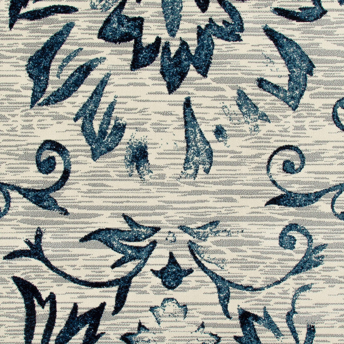 Bastille Faded Beauty Area Rug, Navy, 2'2"x3'11"