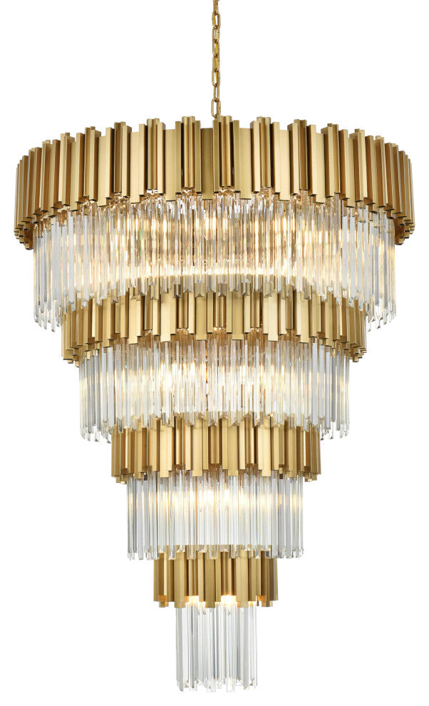 Home Living 40" Chandelier, Satin Gold