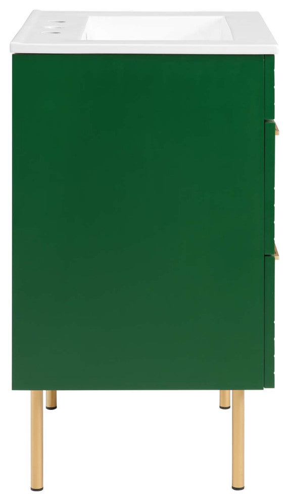 Daybreak 24" Bathroom Vanity, Green White