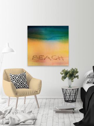 "Beach Sand" Painting Print on Wrapped Canvas, 24"x24"