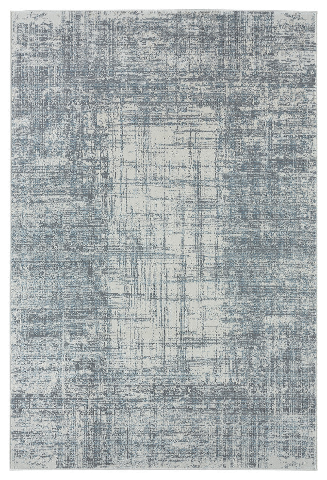 Aspen Collection ASP100A Contemporary Gray Hatching Area Rug