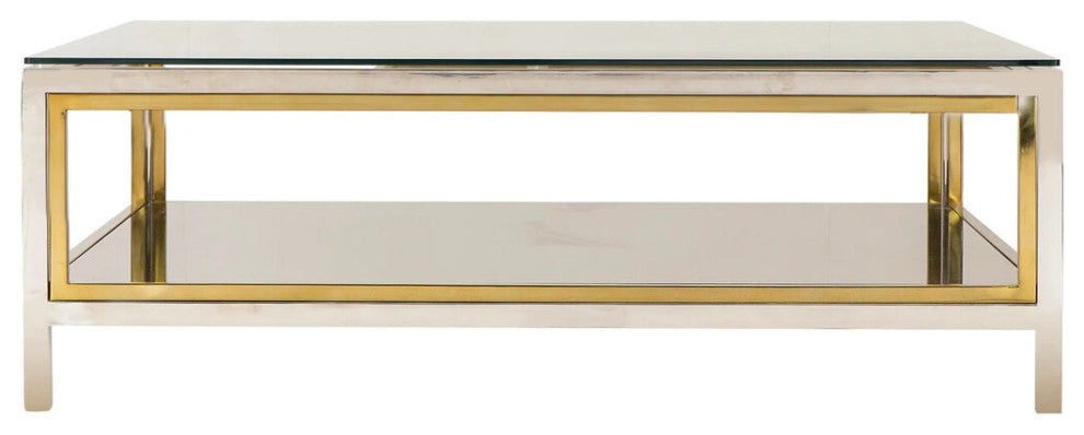 Sonder Living Windmill Glass-Topped Coffee Table