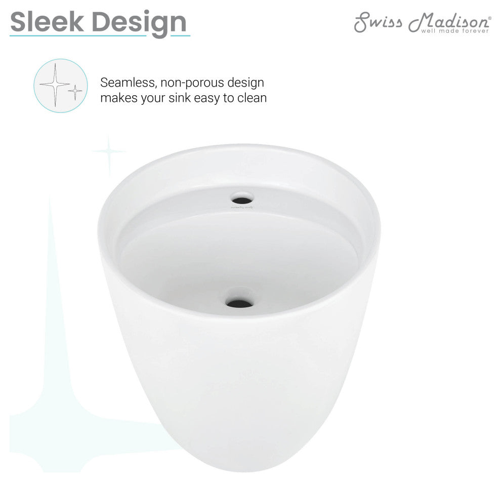 Calice 18" Wall-Mount Bathroom Sink