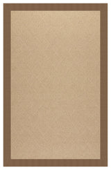 Zoe-Cane Wicker Machine Tufted Rectangle Rug, Cafe, 4'x6'