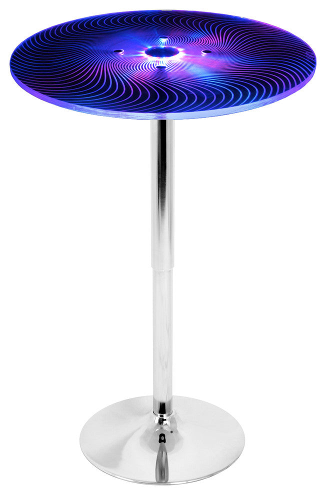LumiSource Spyra Light Up Adjustable Bar Table