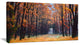 Alley in the Dense Autumn Forest, Forest Canvas Art Print, 32"x16"