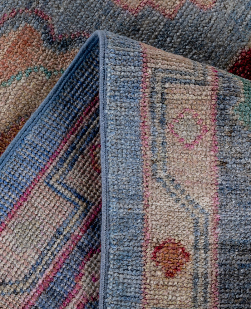 Oushak One-of-a-Kind Hand-Knotted Area Rug Light Blue, 8'0" x 9'9"