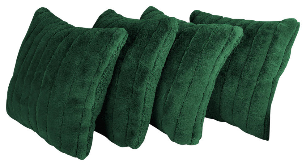 Super Mink Throw Pillow Covers, Set of 4, Eden, 20''x20''