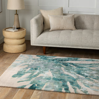 Atoll Handmade Animal Pattern Teal/ Sage Area Rug 8'X10'