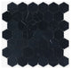 Neromarquina Honed 2" Hexagon Marble Mosaic