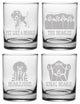 Beagle Puns 4-Piece Rocks Glass Set