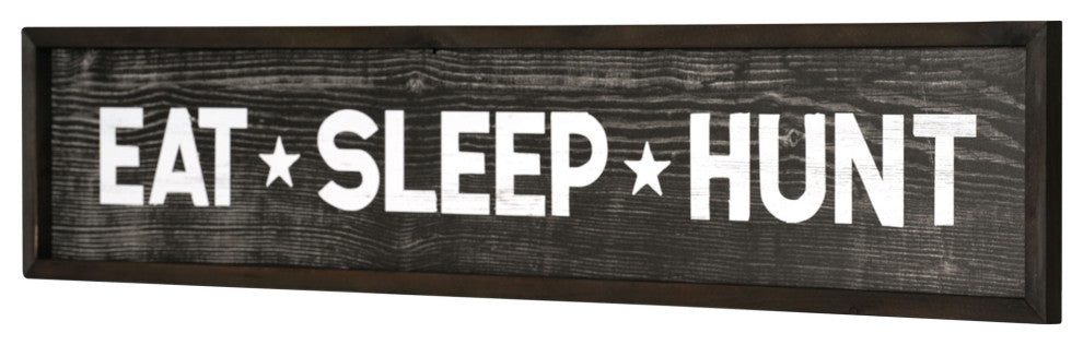 American Art Decor Eat, Sleep, Hunt Wood Novelty Wall Sign 36"x8"
