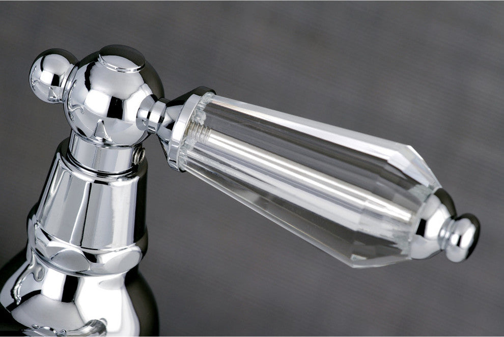 Kingston Brass Basin Faucet With Cross Handle, Polished Chrome