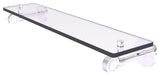 Clearview 22" Glass Shelf with Dotted Accents, Polished Chrome