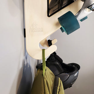 Bamboo Skateboard Rack & Snowboard Rack - The Moloka'i Series, Birch, Quad