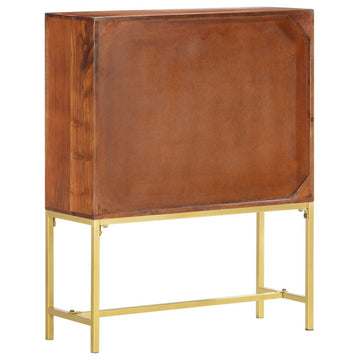 vidaXL Highboard Freestanding Storage Cabinet Accent Cabinet Solid Acacia Wood
