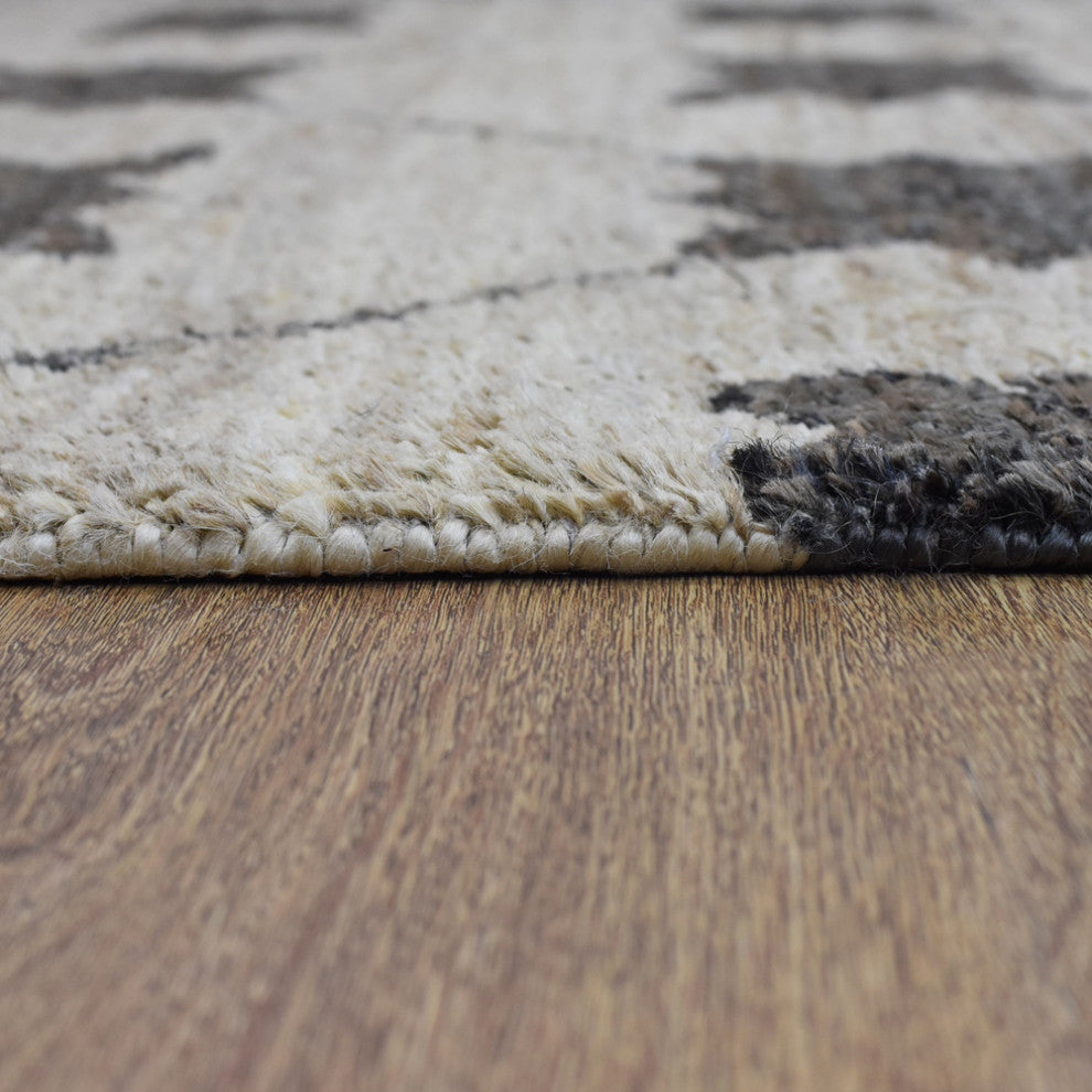HAND KNOTTED JUTE ECO-FRIENDLY AREA RUGS,Beige Green,Contemporary,Outdoor Indoor, [Rectangle] 4'x6'
