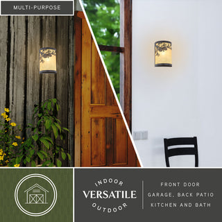 Douglas 1-Light Bronze Indoor-Outdoor Rustic Wall Sconce Bathroom Vanity Fixture, Pine Cone