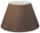 Wide Pleat Empire Designer Lampshade, Beige, Chocolate, 6.5x12x8