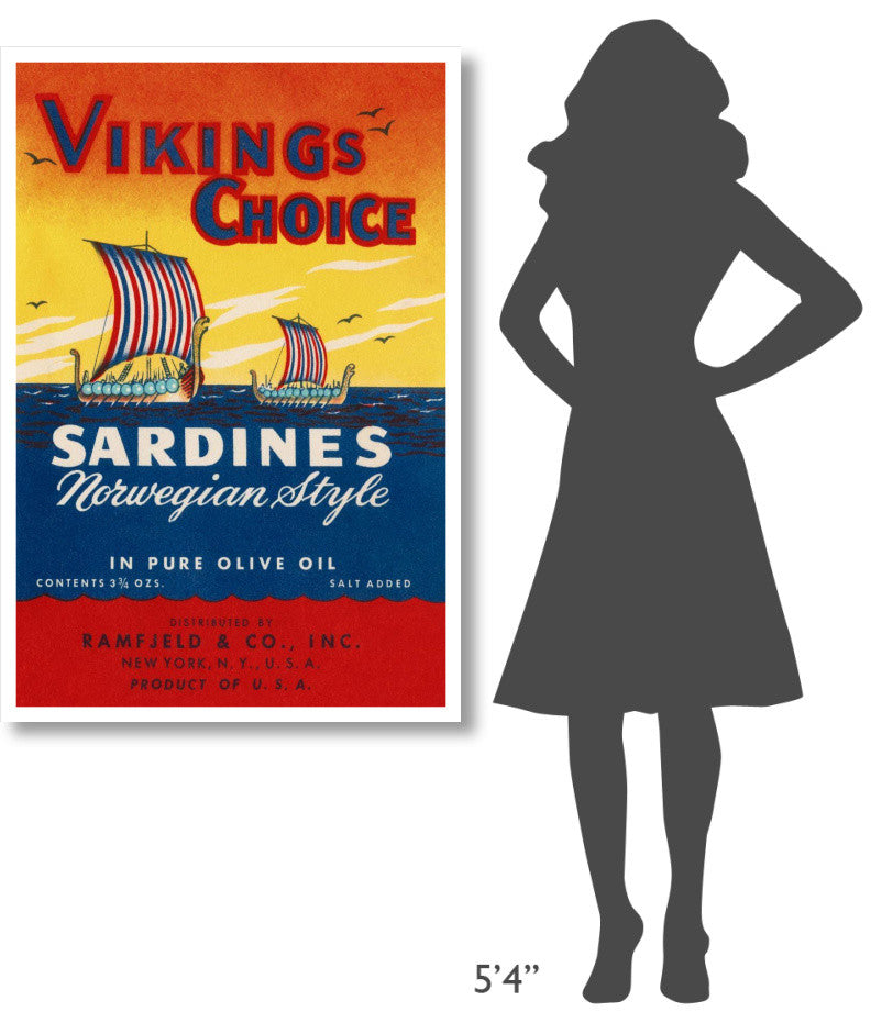 "Vikings Choise Sardines" Digital Paper Print by Retrolabel, 31"x46"