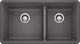 Blanco Precis 18"x33" 2 Basin Granite Undermount Kitchen Sink, Cinder