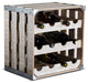 12 Bottle Rustic White Wood Crate Square Wine Rack