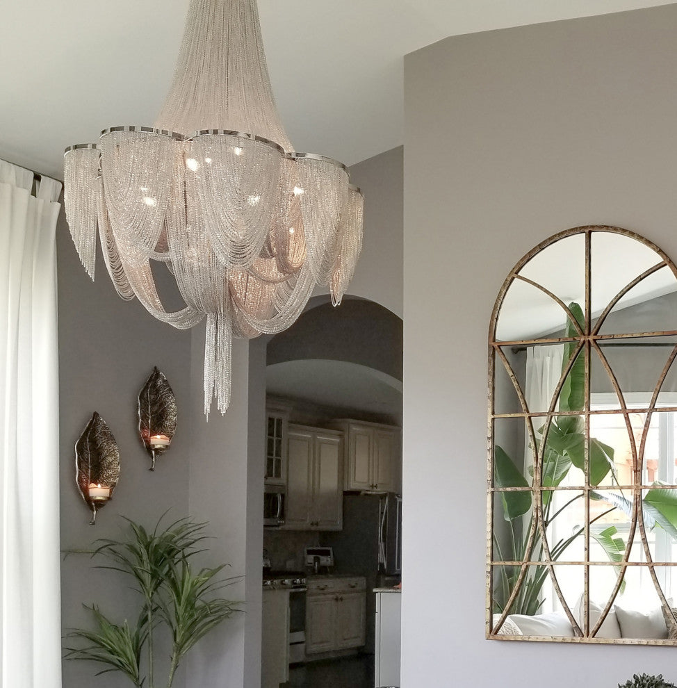 Maxim 21466 Chantilly 27"W 12 Light Chandelier - Polished Nickel