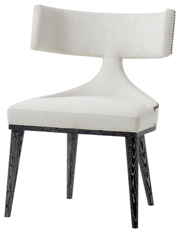 Sonder Living Oscar Dining Chair | Upholstered back / Mezula Oyster