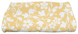 Evelyn, Floral Print Bath Towel, Yellow