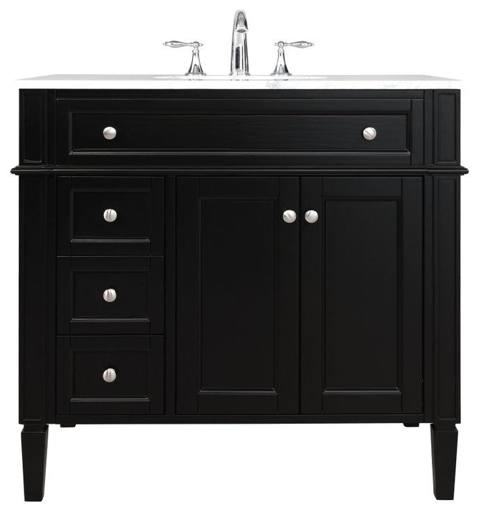 Elegant Decor Park Avenue Bathroom Vanity Black