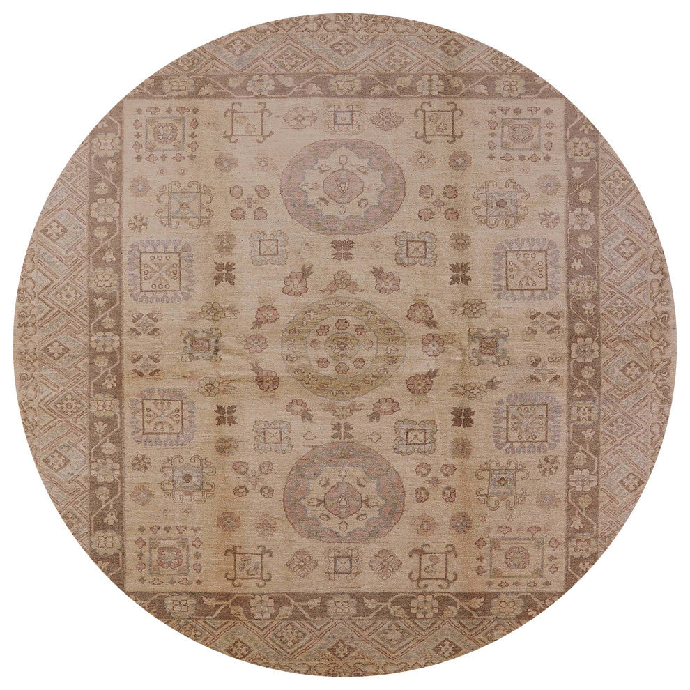 Ahgly Company Indoor Round Mid-Century Modern Area Rugs, 4' Round