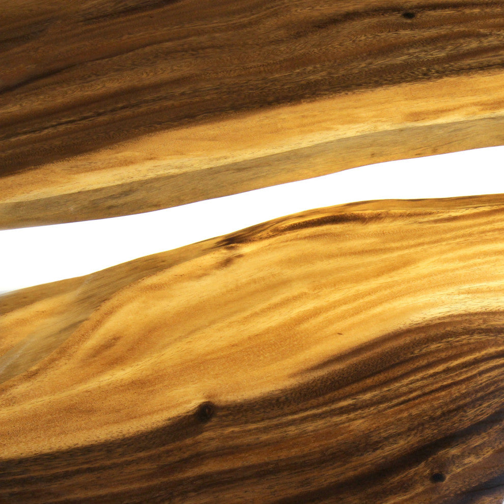 Walnut Live Edge Slab Dining Tabletop - Clear River Resin - 80 x 40 x 2"