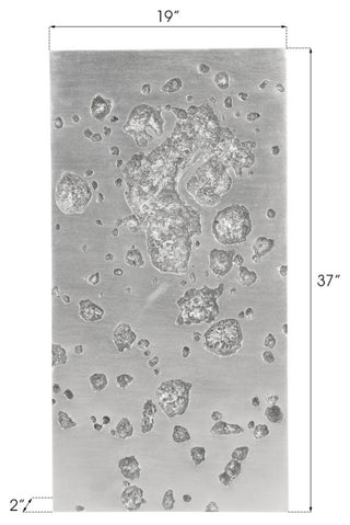 Splotch Wall Art, Silver, Rectangle