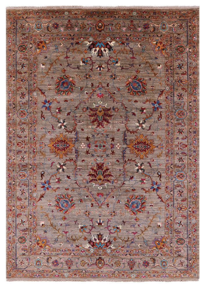 Persian Tabriz Handmade Wool Rug 6' 9" X 9' 6" Q7606