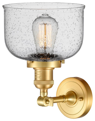 Large Bell 1 Light Sconce, Satin Gold, Seedy