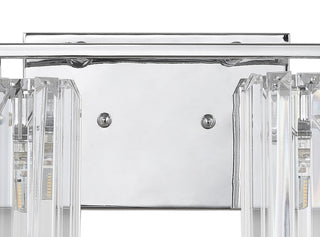 Coco Prism Vintage Metal/Glass Glam LED Vanity Light, Width: 29.75"