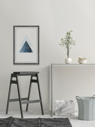 "Blue Triangle Magic" Framed Painting Print, 8"x12"