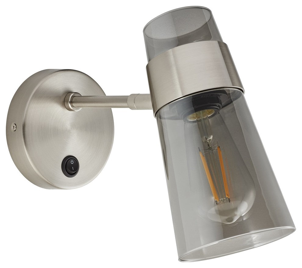 Ibiza Hallway Wall Sconce, Brushed Nickel