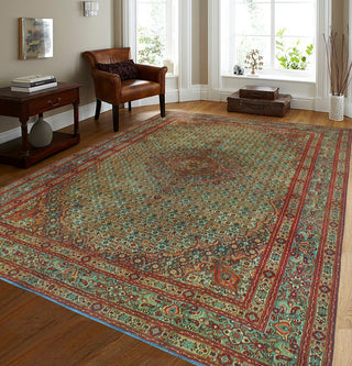 Semi Antique Abiodun Beige/Rust Rug, 7'1 x 10'3