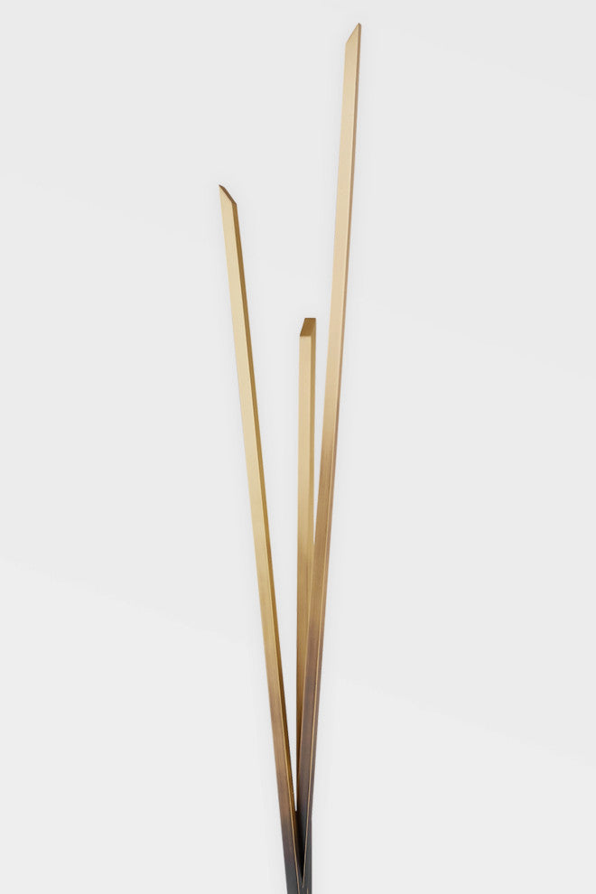 Gansevoort LED Floor Lamp, Gradient Brass Finish
