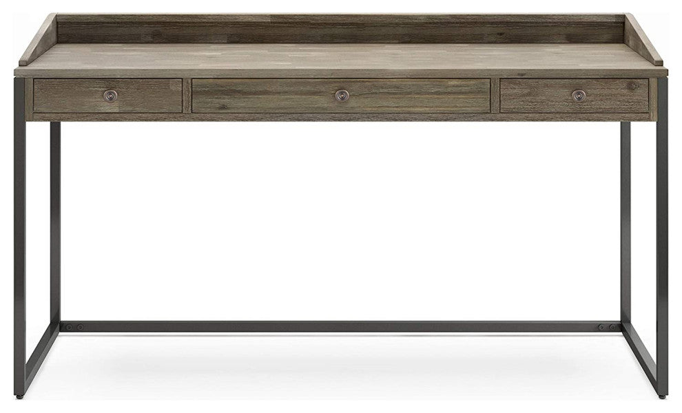 Modern Industrial 60 inch Wide Home Office Desk with 2 Drawers