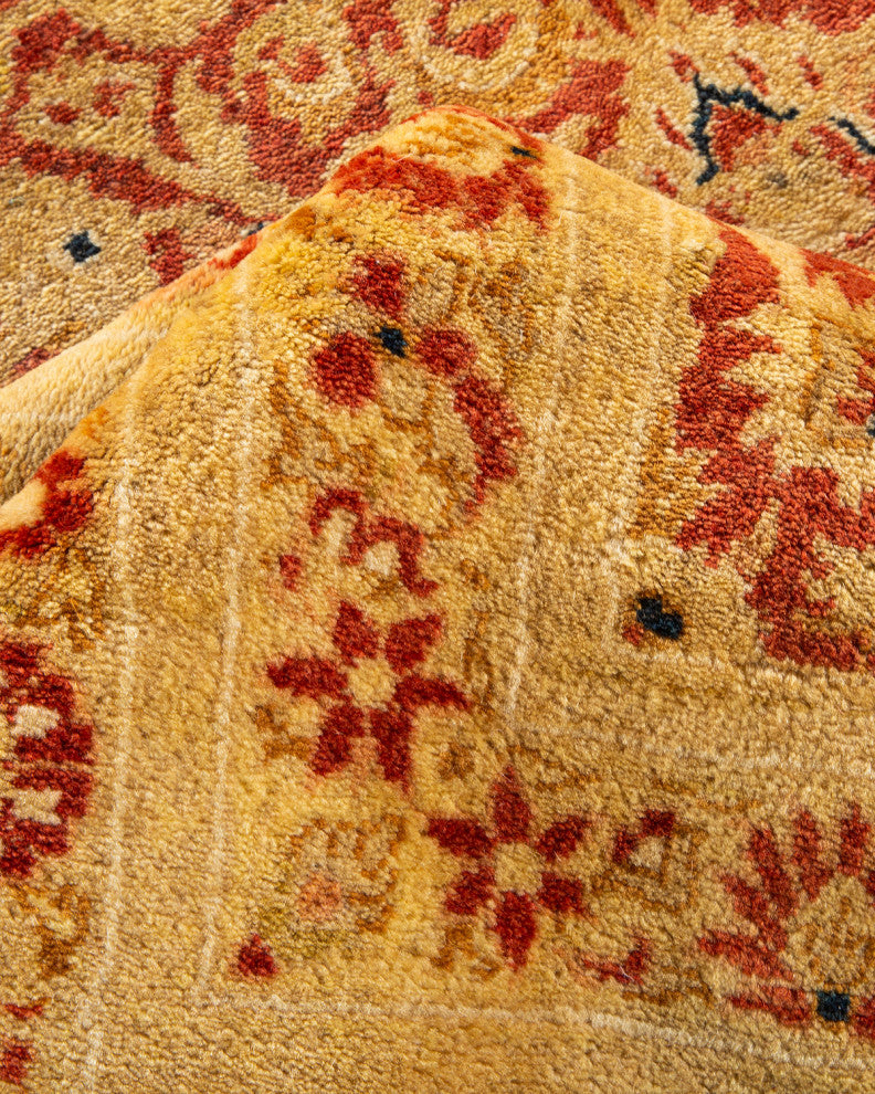 Mogul, One-of-a-Kind Hand-Knotted Area Rug, Orange, 9' 3" x 12' 1"