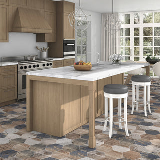 Gaugin Hex Floor and Wall Tile, Catan Shadow, Sample