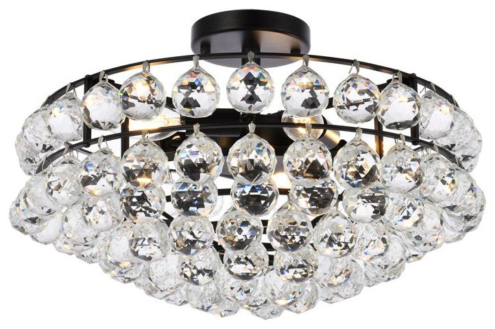 Seren 18" Flush Mount, Black