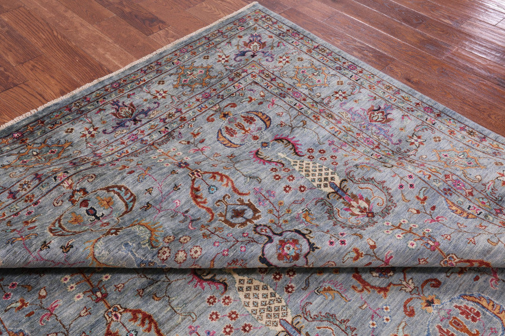 8' 0" X 10' 0" Persian Tabriz Hand Knotted Wool Rug - Q12464