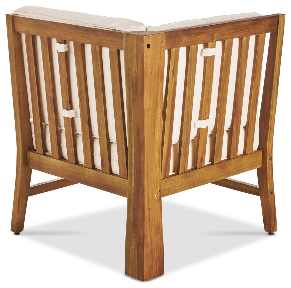 GDF Studio 5-Piece Capri Outdoor Chat Set, Cream