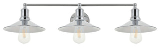 Chrome Finish 3-Light Wall Sconce
