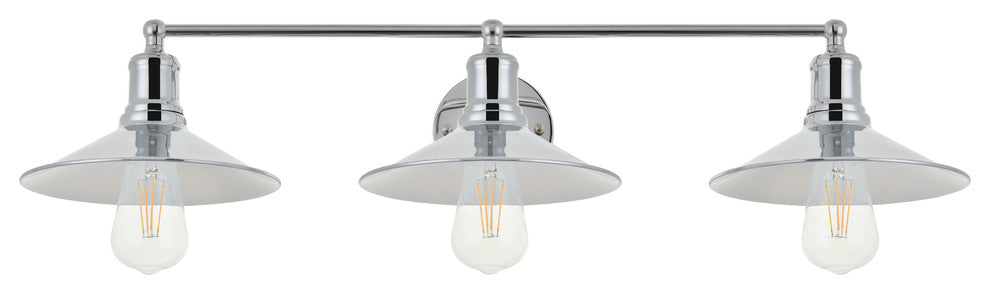 Chrome Finish 3-Light Wall Sconce
